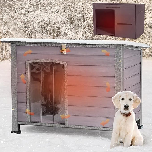 Outdoor Dog House Insulation Dog Kennle with Liner for Winter,Waterproof Dog Cage,Outside & Indoor Use