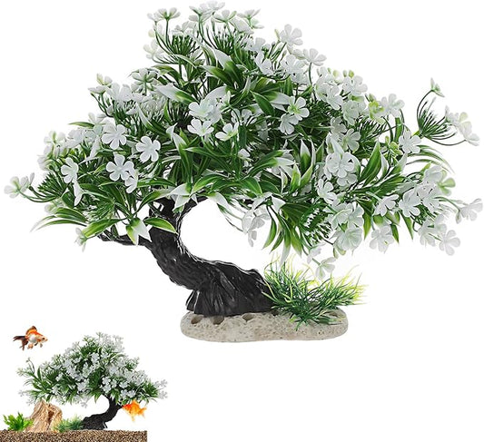 Didiseaon Aquarium Artificial Plants Decor, Tree Grass Plastic Ornament for Fish Tank Accessories Aquarium Decorations