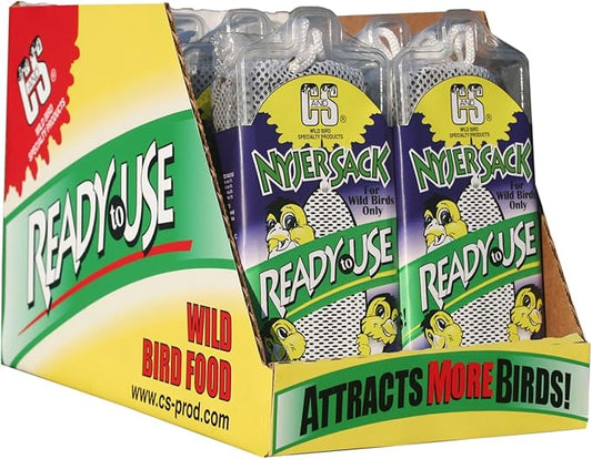 C&S Products Ready to Use Wild Nyjer Sack Bird Feeder [Set of 8]8