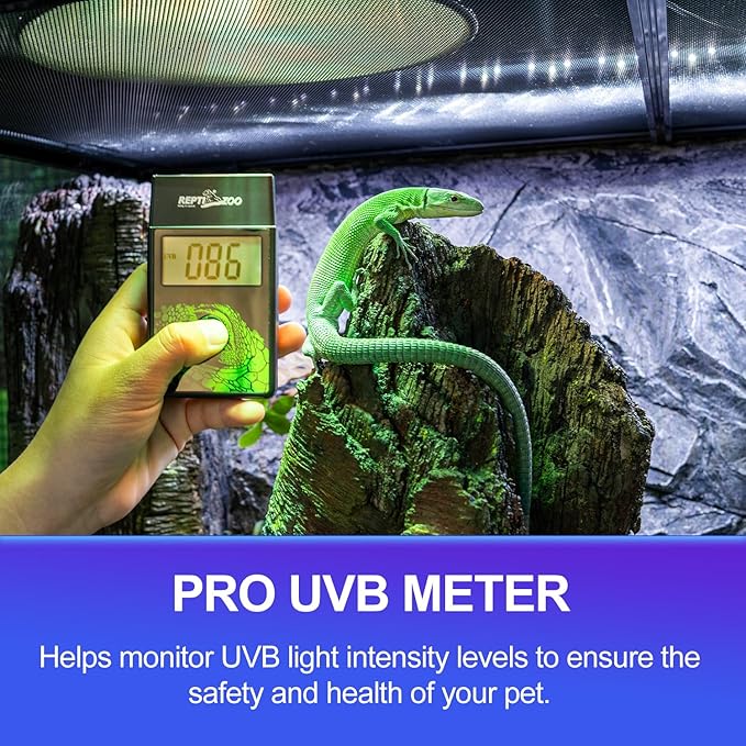 REPTI ZOO UVB Index Meter Handheld Reptile Lamp UV Detector, Digital UVB Tester Reptile Accessories for Reptile Lamp Bulb UVB Testing