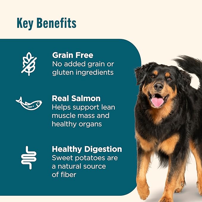 Nutrish Grain Free Dry Dog Food, Salmon & Sweet Potato Recipe, 23 lb. Bag (Rachael Ray)