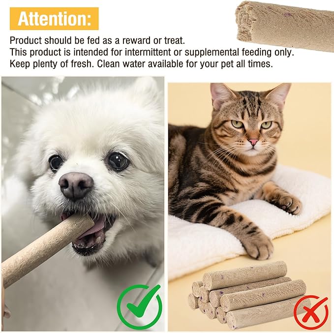 Freeze Dried Duck Stick Cat Treats, High Protein Healthy Treats for Cats & Dogs, Natural Teeth Cleaning Snacks, Gluten& Grain Free 50g