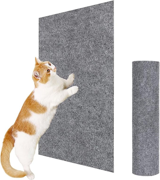 23.6x15.8 Couch Wall Corner Protection for Indoor Cats,Anti Scratch Furniture Protector from Cats Scratching,Trimmable Climbing Cat Scratcher Pad Play Mat Easy Use for Cat Board/Door/Carpet