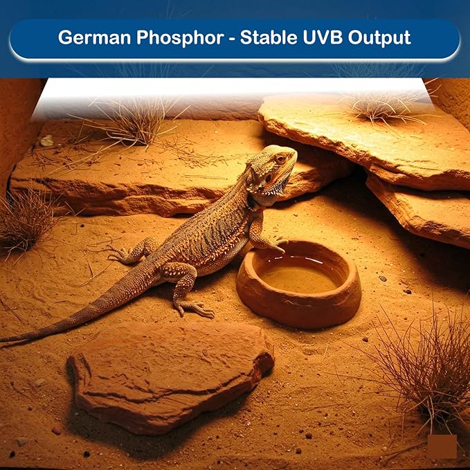 MRREPTILE T5 UVB Reptile Light Bulb – 2-Pack 24W High-Output 10.0 UVB Bulbs for Bearded Dragons, Turtles & Lizards – Liner UVA/UVB Lighting for Basking & Vitamin D3 Synthesis