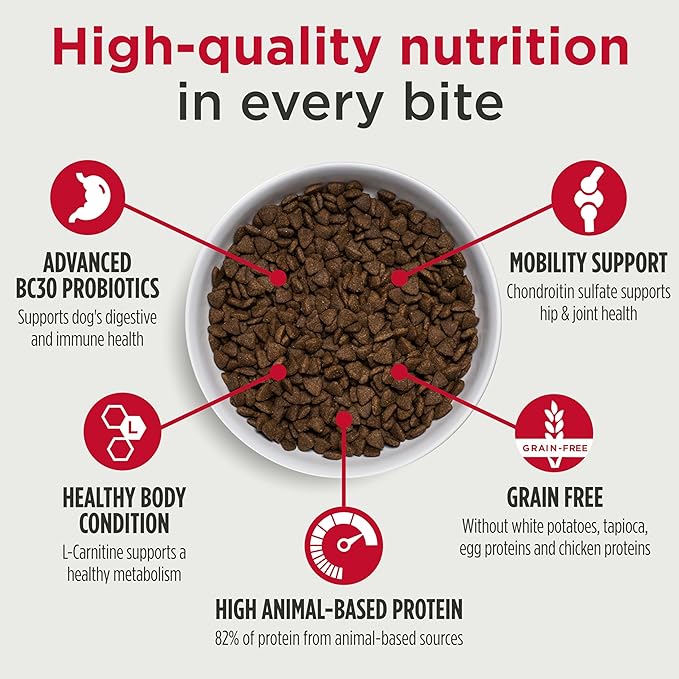 Nulo Freestyle All Breed Senior Dry Dog Food, Premium Grain-Free Dog Kibble with Healthy Digestive Aid BC30 Probiotic and Chondroitin Sulfate for Hip & Joint Support 26 Pound (Pack of 1)