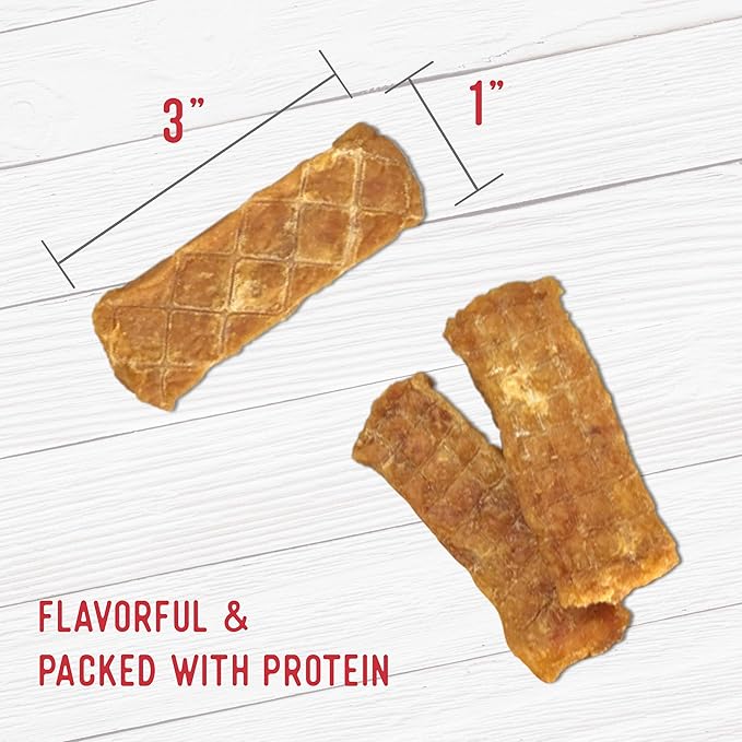 Farmland Traditions Dogs Love Chicken Jerky Dog Treats, Premium Two-Ingredient Dog Jerky with USA-Raised, Human-Grade Chicken & No Antibiotics Ever, 1-Pound Bag
