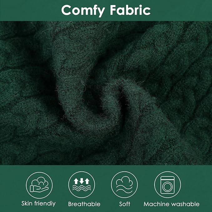 SAWMONG Dog Sweater, Dog Sweaters for Medium Dogs Girls Boys, Pullover Turtleneck Knitted Doggy Sweatshirt, Cold Weather Pet Clothes（Green, Medium