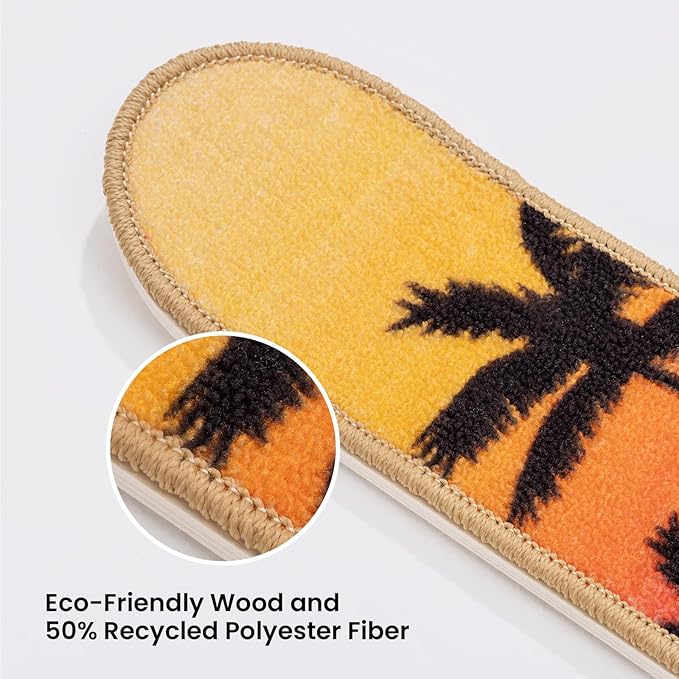 Wall Mounted Cat Scratching Board Skateboard Style (24"x6") - Reusable Wooden Board + Replaceable Cat Scratcher Map with Mounted Setup