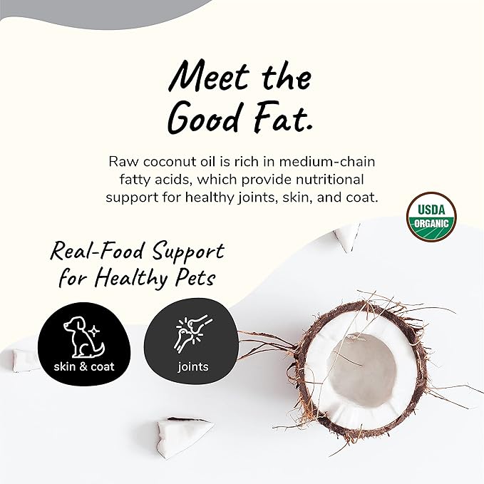 Organic Coconut Oil Pet Supplement for Dogs & Cats - Natural Skin and Coat Support with Cold Pressed Extra Virgin Coconut Oil - Itchy Skin & Dry Cracked Noses - Made in USA - Bundle (3 x 16 fl oz)