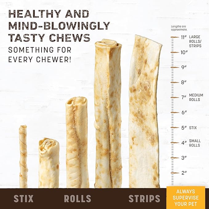 Earth Animal No Hide Medium Peanut Butter Flavored Natural Rawhide Free Dog Chews Long Lasting Chew Sticks | Treats for Large Dogs | Great for Aggressive Chewers - 6 Count