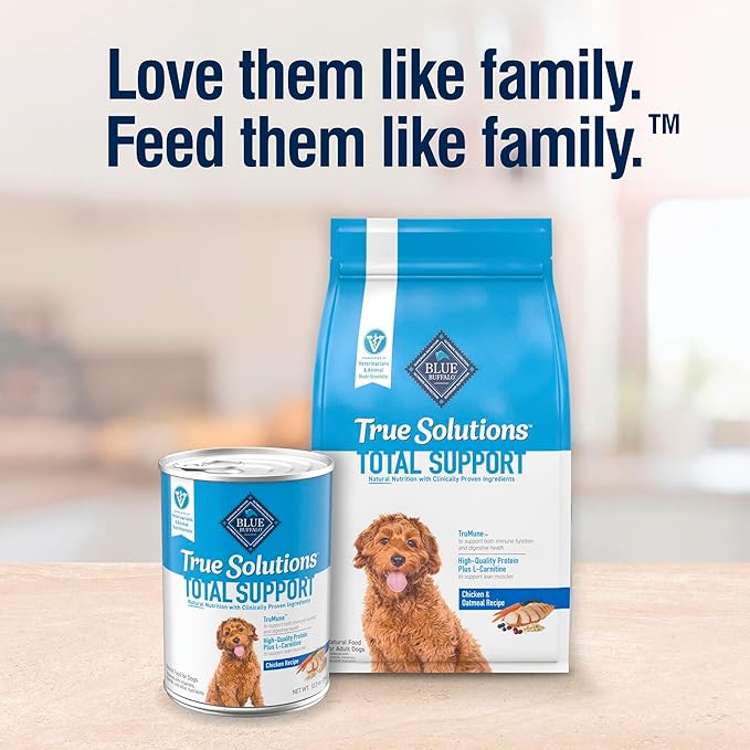 Blue Buffalo True Solutions Total Support Natural Dry Dog Food for Adult Dogs, Chicken, 4-lb. Bag