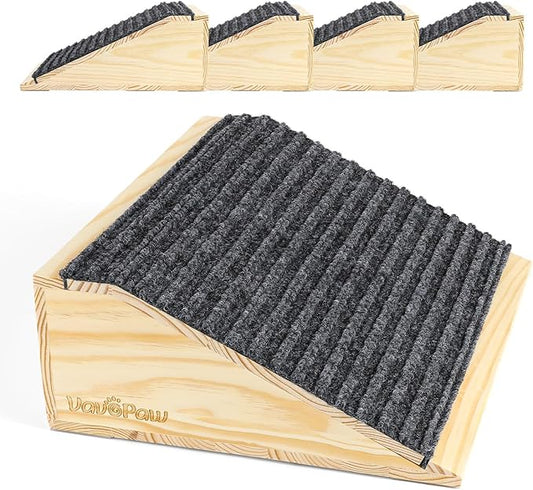 Dog Ramp for Stairs, Non-Slip Dog Stairs, Low-Angled Pet Ramps for Small Dogs and Cats, Medium Dogs, Step and Stair Assist for Injured and Older Pet, 4 Pack