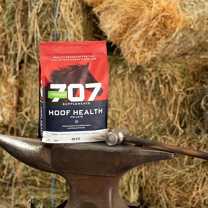 Formula 707 Hoof Health Equine Supplement, 2.5lb Jar – Biotin, Amino Acids, and Minerals to Improve and Support Healthy Horse Hooves