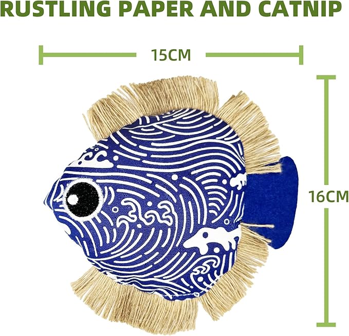 Interactive Cat Toys Bundle Kit: Crinkle Sound Toys + Catnip Kicker + Silvervine Dental Chew - Large & Mini Size Teaser Pack for Indoor Cats