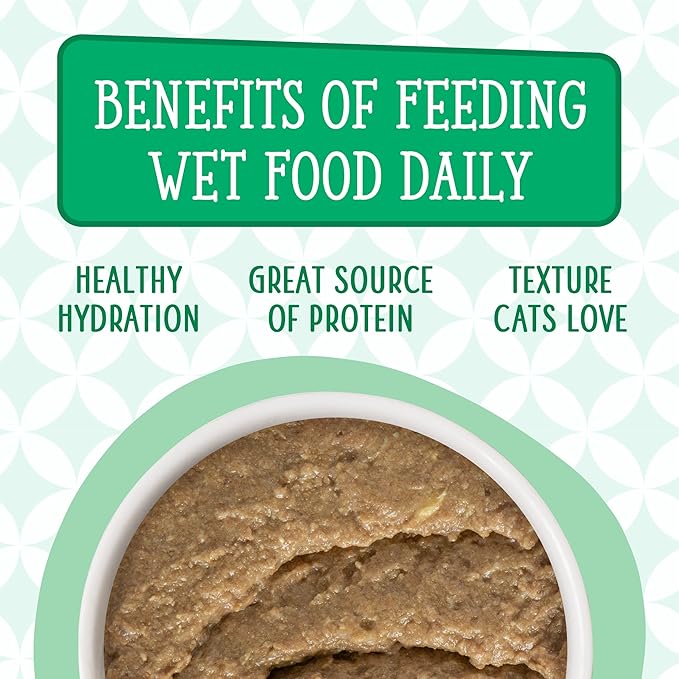 Weruva Cats in The Kitchen Slide N' Serve Grain-Free Natural Wet Pate Cat Food Pouches, Meowiss Bueller, 3oz Pouch (Pack of 12)