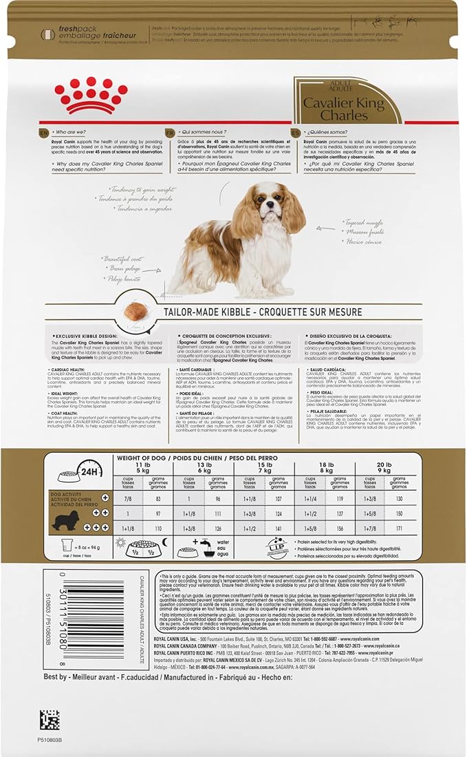 Royal Canin Cavalier King Charles Spaniel Adult Breed Specific Dry Dog Food, 10 lb bag
