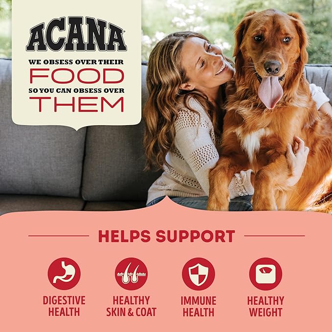 ACANA Grain Free Dry Dog Food Red Meat Recipe 13lb Bag