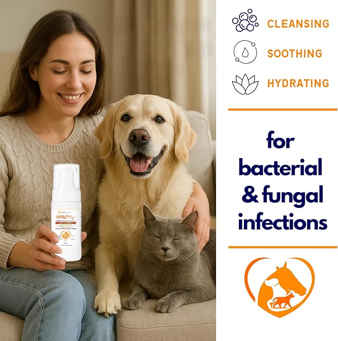 OMNISx Leave-On Mousse - Veterinary-Strength Formula for Itchy, Irritated, or Sensitive Skin
