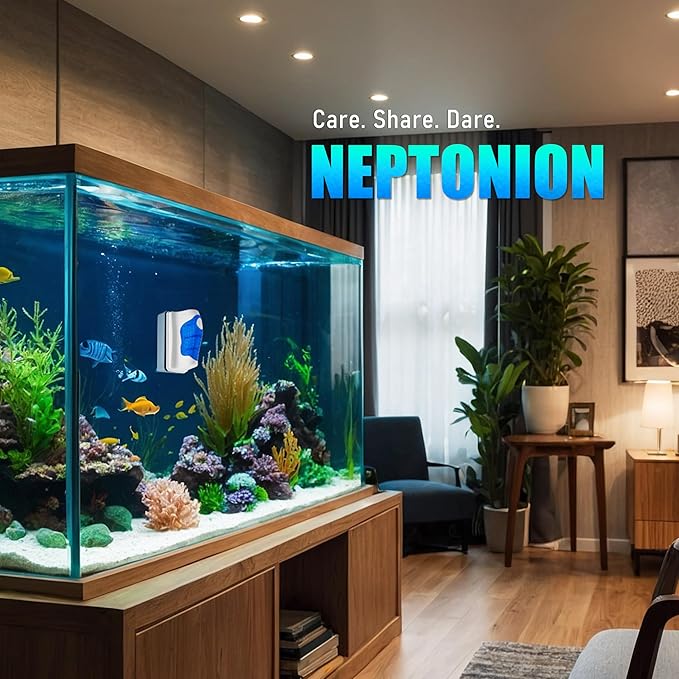 Magnetic Aquarium Fish Tank Glass Algae Scrapers Glass Cleaner Scrubber Clean [Blades Attachment, Floating, Scratch-Free, Non-Slip, Magnetizing] L