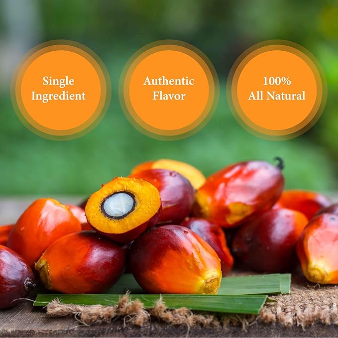 Ghana Heritage 100% Red Palm Oil 67.63 Fl Oz – Pure Red Palm Oil for Cooking – Natural African Palm Fruit Oil, Authentic Pure Red Oil for Stews, Sauces, and More, 2 Liter Bottle