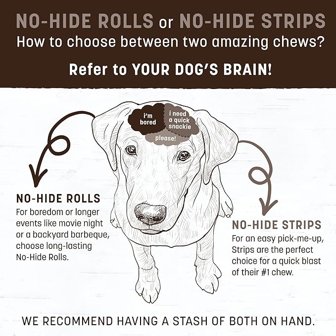 Earth Animal No Hide Strips Strawberries & Cream Flavored Vegetarian Natural Treats | No Rawhide | Quick & Thin Dog Chews - 4 Count