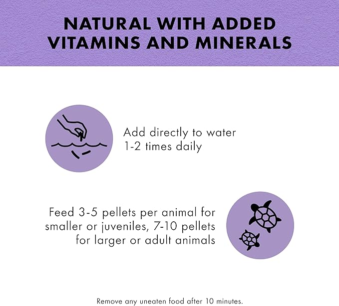Zilla Pet Aquatic Turtle Sticks, Natural with Added Vitamins and Minerals, Nutrient-Rich Floating Food for Turtles, 1 lb