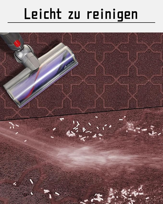 Yimobra Cat Litter Mat, 35.4"x23.6" Litter Box Mat with Litter Lock Mesh, Soft Cat Litter Mat Litter Trapping Mat, Easy to Clean, Non-Slip, Water Resistant, Litter Free Floors, Dark Coffee