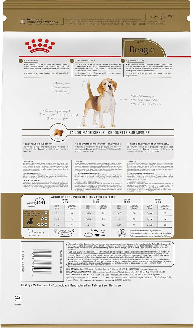 Royal Canin Beagle Adult Dry Dog Food, 30 lb bag