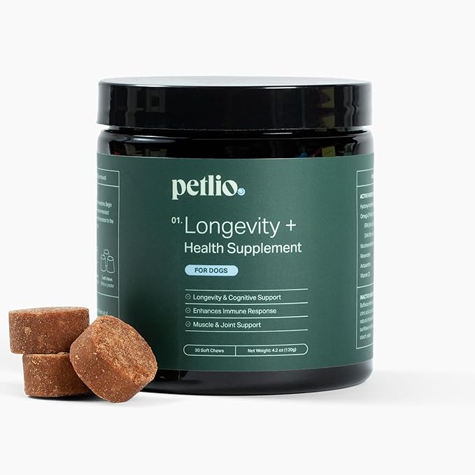 Longevity+ Dog Health Supplement, Cognitive Support, Joint Support, Immune Support