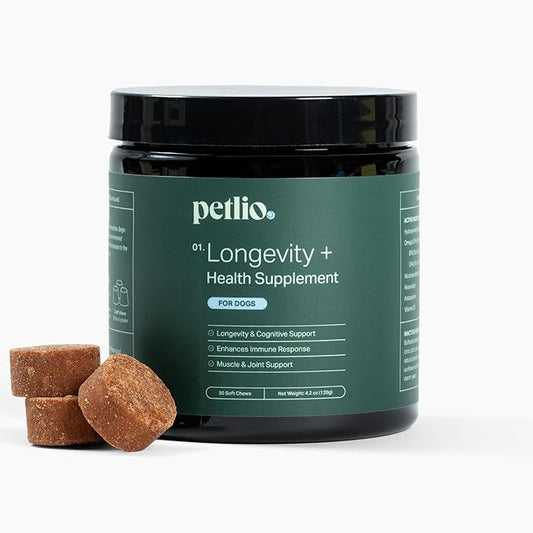 Longevity+ Dog Health Supplement, Cognitive Support, Joint Support, Immune Support
