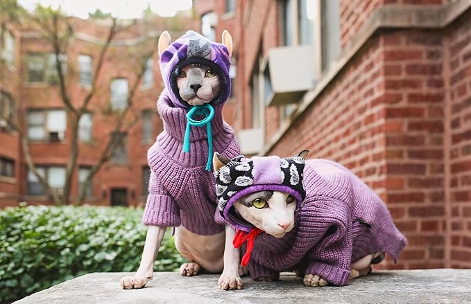Fitwarm Thermal Knitted Dog Sweater Doggy Winter Coat Pet Clothes Doggie Turtleneck Jacket Puppy Outfits Cat Sweatsuit Lavender Purple XX-Large