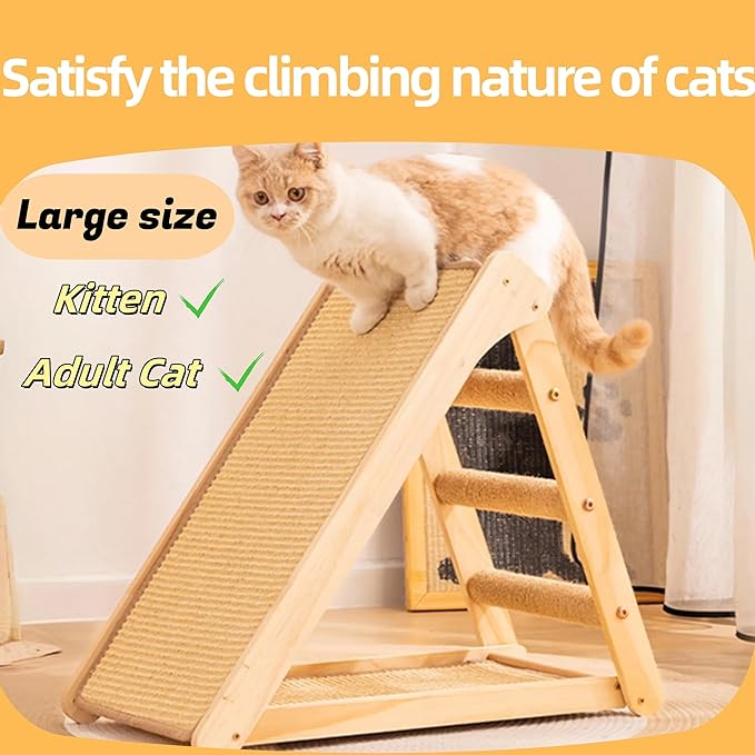 Large Sisal Cat Scratching Post, Durable Cat Scratcher for Large Cats, No Assembly Vertical Cat Scratcher, Kitten Scratching Post