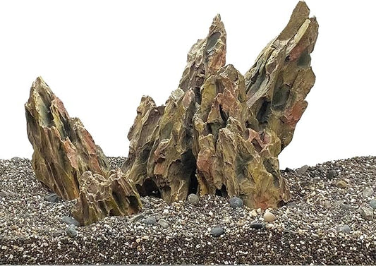 CURRENT USA Ohko Dragon Stone Aquarium Rock Decor, 3 Piece - Unique, Hand-Painted Molded Fish Tank Decorations for Aquascaping, Terrariums, Vivariums - PH Neutral - Perfect for Aquariums Up to 24'' L
