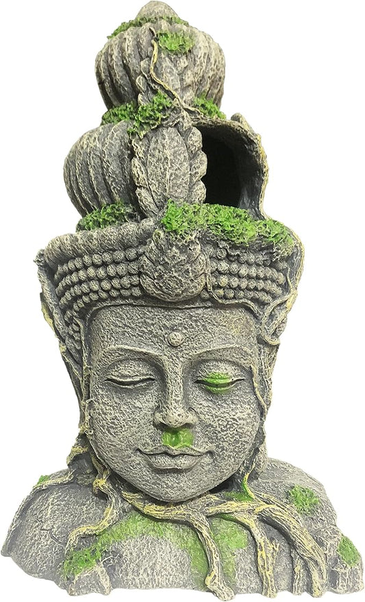 SLOCME Aquarium Buddha Head Statue Decorations - Aquarium Buddha Ornament Fish Tank Zen Decorations