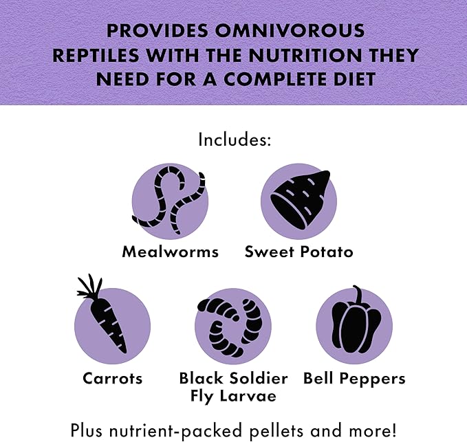 Zilla Pet Reptile Omnivore Food Medley Diet, 4 oz