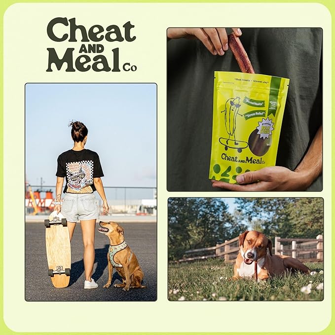 Thin Bully Sticks for Small Dogs - [6 Inch, 25 Pack] - Natural, Grain-Free, Rawhide-Free Dog Chews for Small Dogs, Seniors, and Puppies - Long-Lasting, Grass-Fed Beef Pizzle