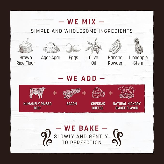Earth Animal No Hide Strips Barbeque Bacon Cheeseburger Flavored Natural Treats | No Rawhide | Quick & Thin Dog Chews - 16 Count