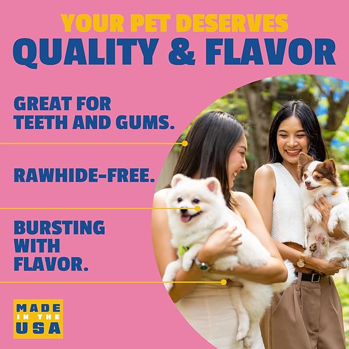 etta says! Flavor Fusion - All Natural Rawhide Free Chews for Dogs 2oz chew - Made in The USA 2 Ounce (Pack of 6) - Variety Pack