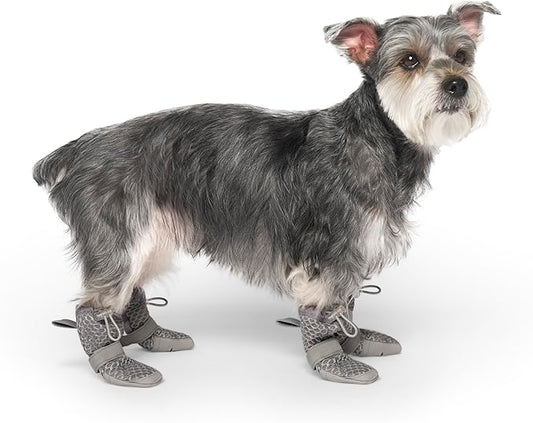 Canada Pooch Dog Boots for Hot Pavement - Dog Boots & Paw Protectors with Anti Slip Rubber | Water Friendly, Breathable Dog Shoes for Hot Days, Great for Dogs Grey - Size 6