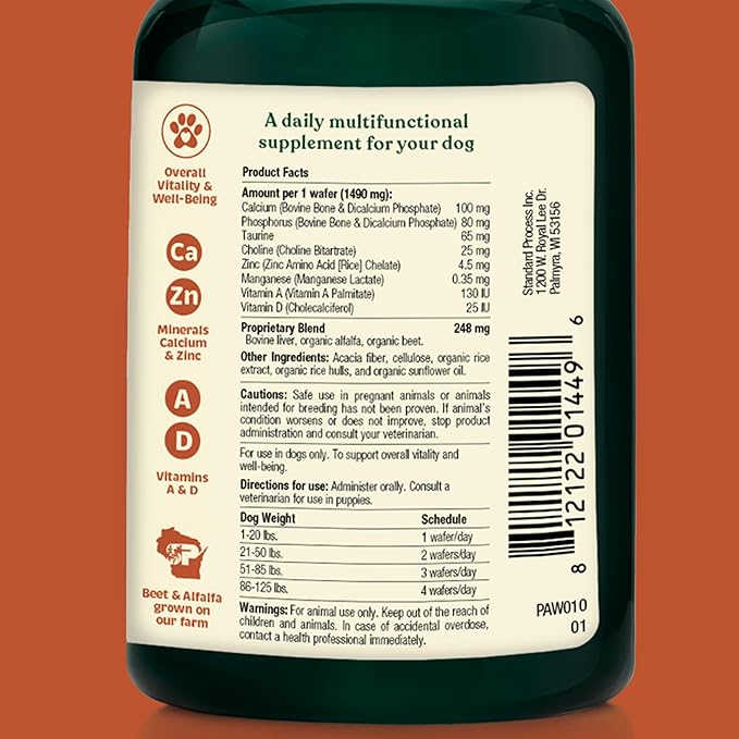 Pet Health Bundle - Dental & Multifunctional Support for Dogs - Teeth Powder & Chewable Wafers for Dental, Immune, Coat, and Liver Health - 165 g Powder & 90 Wafers