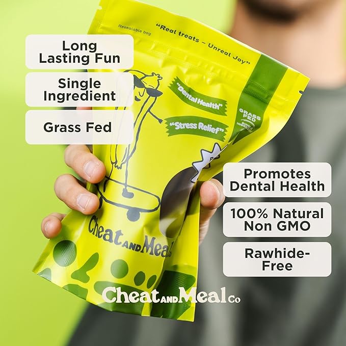 Thin Bully Sticks for Small Dogs - [6 Inch, 25 Pack] - Natural, Grain-Free, Rawhide-Free Dog Chews for Small Dogs, Seniors, and Puppies - Long-Lasting, Grass-Fed Beef Pizzle