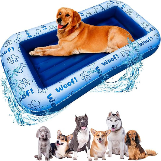 Schwimmer Dog Pool Float – Premium Pool Float for Large Dogs up to 220lbs – Durable & Inflatable Dog Raft for Pool, Lake & Beach – Comfortable & Safe Floating Mat for Summer Fun - Dog Floatie