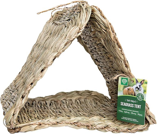 Small Pet Select - Tiny Paws Seagrass Tent for Rabbits, Guinea Pigs, and Other Small Animals