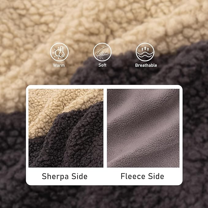 cyeollo Warm Dog Coat Sherpa Winter Coat, Reversible Fleece Dog Jackets Sweater Vest for Large Dogs Male with Leash Hole, Soft Cold Weather Pet Clothes, Khaki XXXL