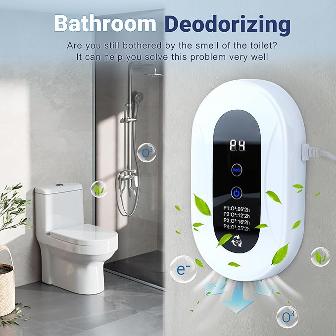 Home Air Purifier for 99% Strong Odor Pets Poof Cat Litter Deodorizer Plug in Ionizers Air Freshener for Bedroom Kitchen Toilet Pets Litter Box Shoe Cabinet(1)
