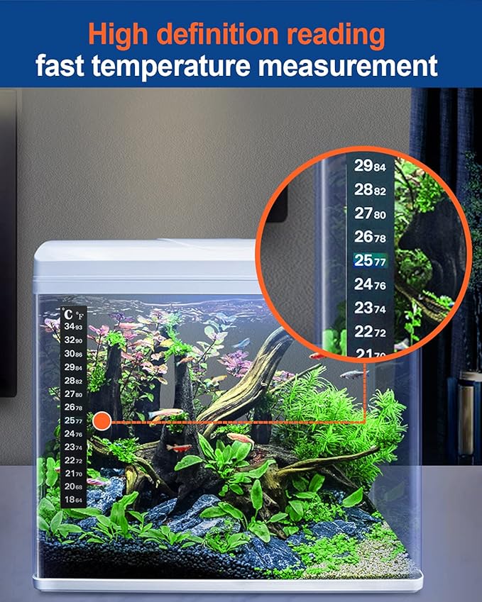 QZQ Aquarium Gravel Cleaner [2025 Edition] Vacuum Fish Tank Vacuum Cleaner Tools for Aquarium Water Changer with Aquarium Thermometers Fish Net kit Use for Fish Tank Cleaning Gravel and Sand