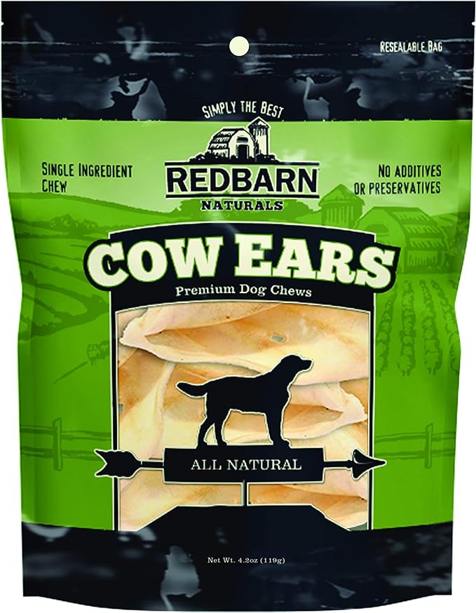 Redbarn Pet Products Redbarn's Natural Cow Ears for Dogs, All-Natural, Single-Ingredient Chews, 4.2 Ounce, Pack of 9