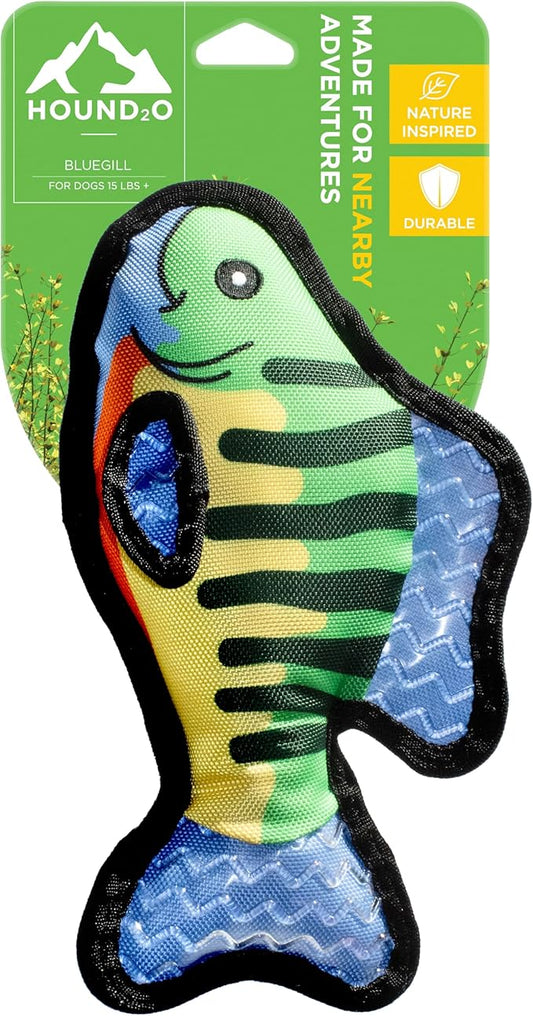 Dog Toys | Plush Toy Fish Bluegill Stuffed Animal for Dogs | Outdoor Toy - Easy to Clean and Made from Non Toxic Materials