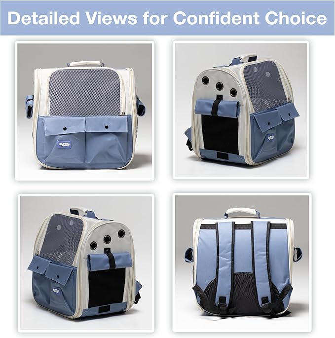CMP – Cat Backpack Carrier Airline Approved – Breathable Pet Carrier Backpack for Small Dogs, Cats, Puppies, Rabbits – Travel Dog Backpack with Ventilated Design for Hiking, Outdoor, Car Trips