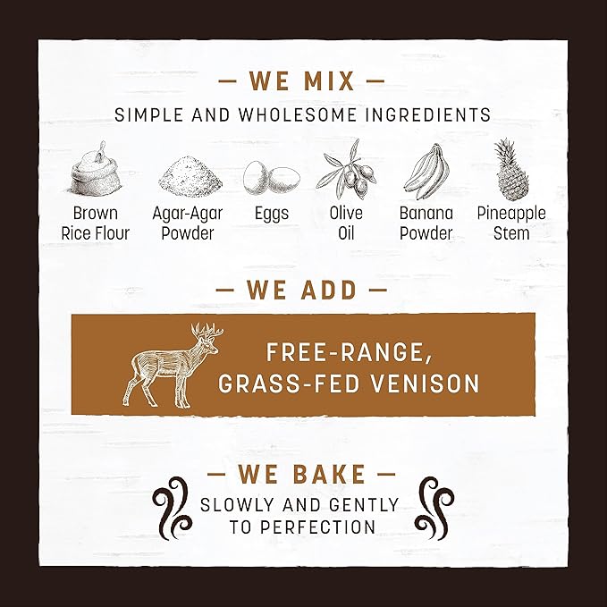 Earth Animal No Hide Strips Venison Flavored Natural Treats | No Rawhide | Quick & Thin Dog Chews - 16 Count